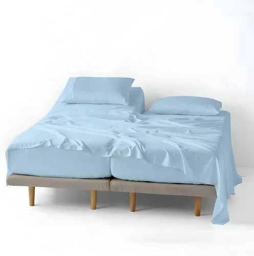 Vista 19 de ARlinen Juego de sábanas de 5 piezas para camas ajustables de hasta 16 pulgadas, color burdeos