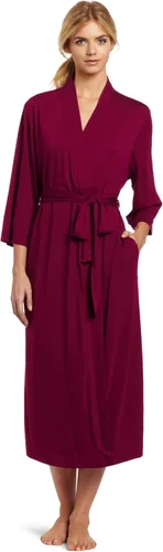 Vista 17 de Natori Shangri La - Bata larga con mangas kimono, bata de baño para mujer Negro