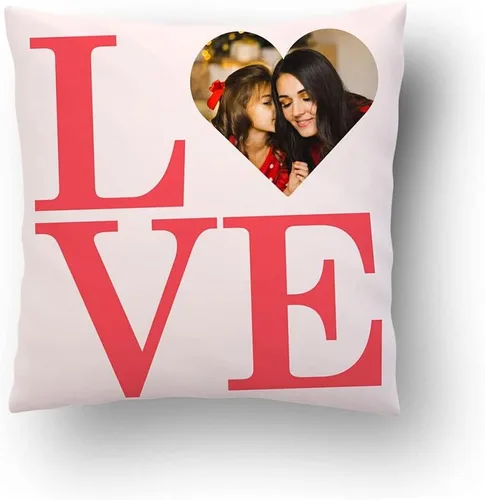Vista 15 de Almohada fotográfica personalizada. Personalizada con imágenes para cumpleaños, aniversario y Navidad. (inserto + funda)
