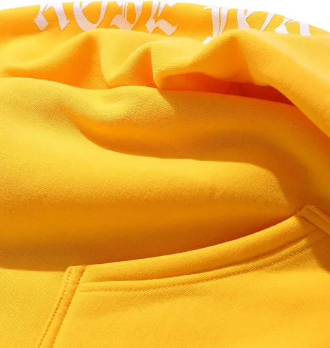Vista 5 de ZAFUL Sudadera con capucha para hombre, con estampado de letras rosas, con cordón, unisex, de vellón, con estampado de letras