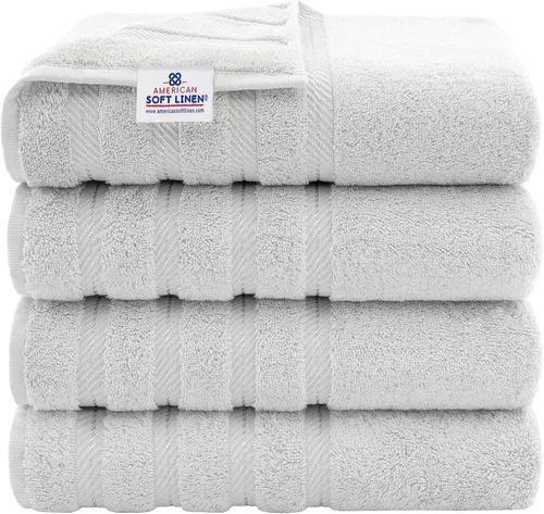 Vista 114 de American Soft Linen - Juego de toallas de 3 piezas, 1 toalla de baño, 1 toalla de mano y 1 toalla pequeña, 100% algodón turco para baño, juego