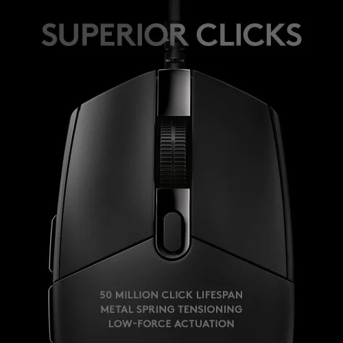 Vista 3 de Logitech G PRO Hero Mouse para juegos con cable 12000 DPI iluminación RGB ultraligero 6 botones programables memoria a bordo compatible con PCMac