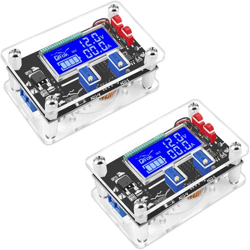 Vista 12 de DROK Regulador de voltaje Buck Boost, DROK DC 6-30V a DC 0.5-30V Convertidor de voltaje ajustable de 5V 12V 24V, módulo transformador de 4A 60W