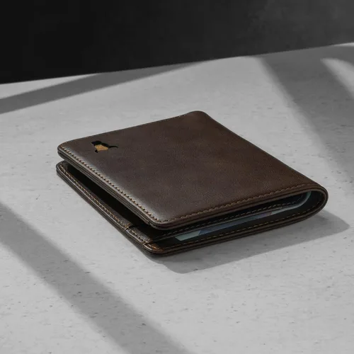 Vista 5 de TORRO - Cartera de piel para hombre (bloqueo RFID, 5 ranuras para tarjetas de crédito) 1 compartimento para efectivo con forro de microfibra perfil