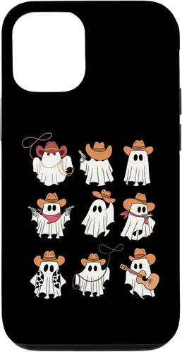 Vista 26 de Carcasa espeluznante divertida para iPhone 16 Boo Haw Western Cowboy Ghost Cowgirl