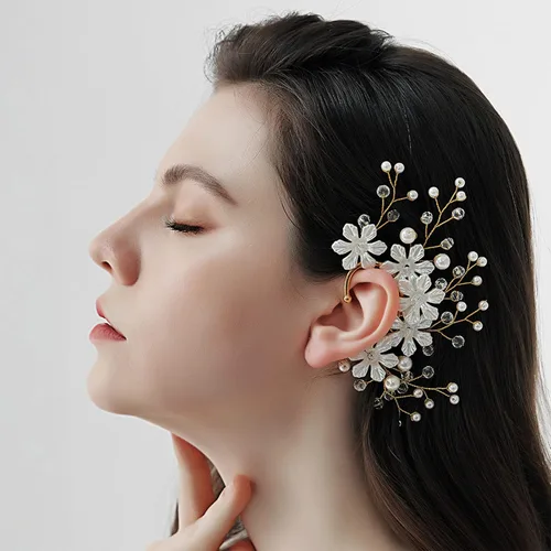 Vista 2 de Pendientes hechos a mano con diseño de flor de hada para mujer, Zinc, No es una piedra preciosa