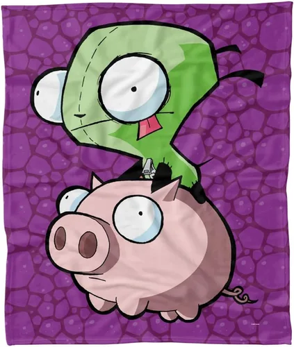 Vista 5 de LOGOVISION Invader Zim - Manta polar de 36 x 58 pulgadas