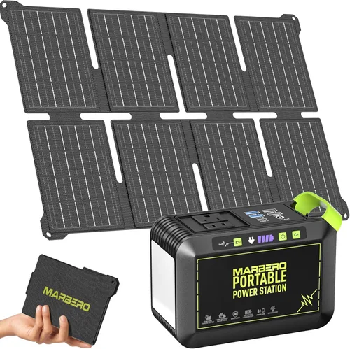 Vista 14 de Estación de energía portátil 300W MARBERO 237Wh generador solar de camping batería de litio de respaldo con salida de onda sinusoidal pura 110V CA