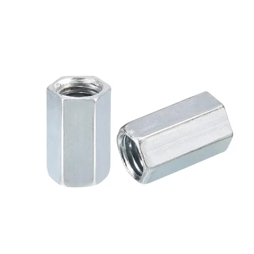 Vista 6 de uxcell Tuercas de acoplamiento M5x8x12mm - Acoplador de varilla roscada hexagonal de acero al carbono galvanizado para muebles, electrónico