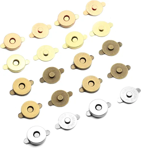 Vista 6 de MYUBWTF Juego de 20 broches magnéticos con cierre de botón, cierre magnético de 3/4 pulgadas, kit de repuesto de botón magnético para costura Latón