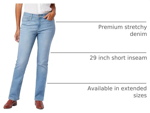 Vista 5 de Levi Strauss Signature Gold - Jeans rectos modernos para mujer (disponible en tallas extragrandes)