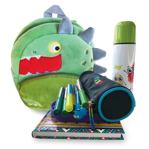 Vista 4 de Svitbag Mochila pequeña de dibujos animados de animales pequeños con correas ajustables para niños y niñas, Dinosaurio