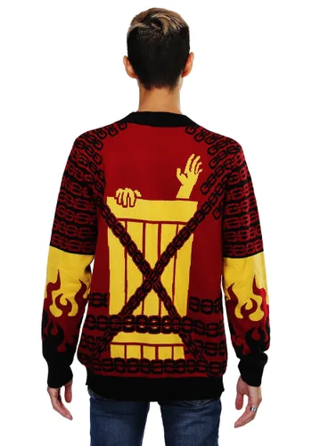 Vista 3 de Suéter navideño feo de Krampus para hombre Multicolor