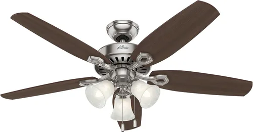 Vista 12 de Hunter Fan Company 52106 Hunter Builder - Ventilador de techo para interiores con luz LED y control de cadena de tracción, 42 pulgadas, acabado