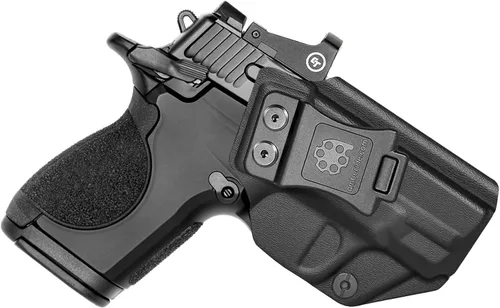 Vista 15 de Amberide IWB Funda Kydex para S&W M&P, Shield CT Laser, Shield Plus, Shield M1.0, Shield M2.0 3.1, EZ 0.354 in, EZ 380, Ecualizador, Guardaespaldas