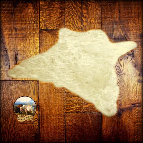 Vista 6 de Alfombra de piel sintética de alta calidad con piel de oso, pelo largo lanudo de felpa, piel, piel de oveja, alfombra para tiro