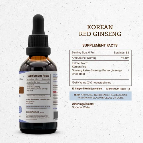 Vista 4 de Tintura de ginseng rojo coreano sin alcohol, extracto líquido sin alcohol, ginseng rojo coreano silvestre (ginseng asiático, ginseng panax) raíz