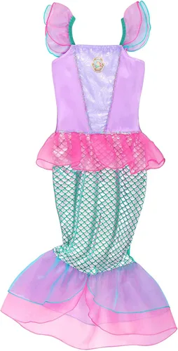 Vista 5 de HenzWorld Little Mermaid Princess Dresses for Girls Mermaid Costume Birthday Party Dress up Outfit Jewels Accessories