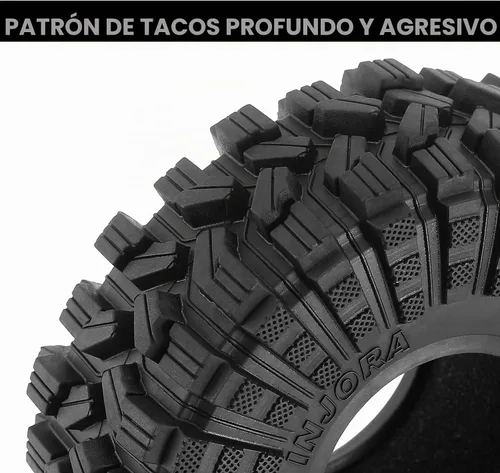 Vista 2 de INJORA King Trekker 1.9" S5 Neumáticos Todo Terreno para 1/10 RC Crawler Mejora (118 * 42mm)
