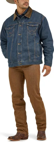 Vista 6 de Wrangler mens Cowboy Cut Western Lined Denim Jacket