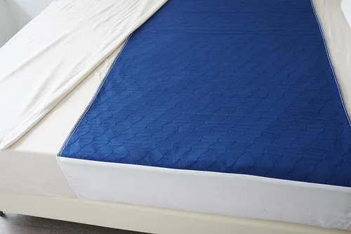 Vista 9 de Paquete de 2 almohadillas de algodón reutilizables de capa superior de algodón de 34 x 36 pulgadas, almohadillas para cama de incontinencia