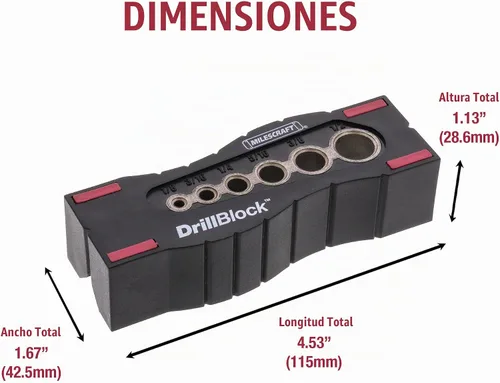 Vista 2 de Milescraft 1312, bloque de perforación