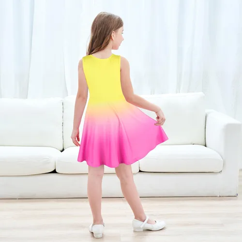 Vista 3 de Jeskids - Vestido de unicornio sin mangas para niñas.