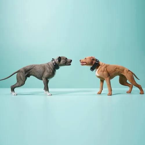 Vista 6 de JXK American Pit Bull Terrier - Figura coleccionable de resina para Jxk129a