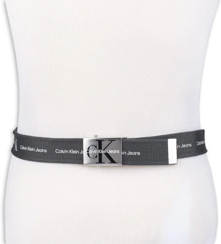 Vista 6 de Calvin Klein de los hombres ajustable Firma algodón belt-white