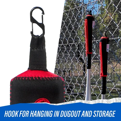 Vista 9 de Funda para mango, funda para bate de béisbol que protege el agarre del vehículo y del bate, guantes de bateo y compañero de casco con gancho