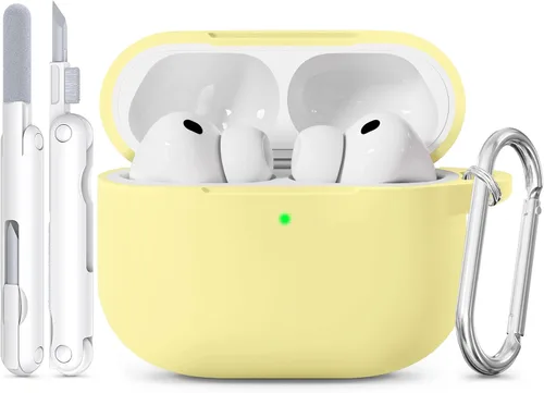 Vista 9 de Funda para AirPods Pro 3 2025 con tapa magnética, bonita funda de silicona suave compatible con Apple Airpods Pro de 3ª generación, funda rosa