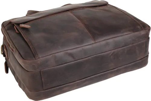 Vista 8 de Polare - Maletín de negocios de 18 pulgadas de grosor de cuero de grano completo para laptop de 17.3 pulgadas, bolsa de trabajo para hombres
