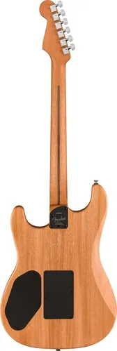 Vista 3 de Fender American Acoustasonic Stratocaster - Guitarra eléctrica acústica, 3 colores Sunburst, diapasón de ébano, con bolsa de concierto