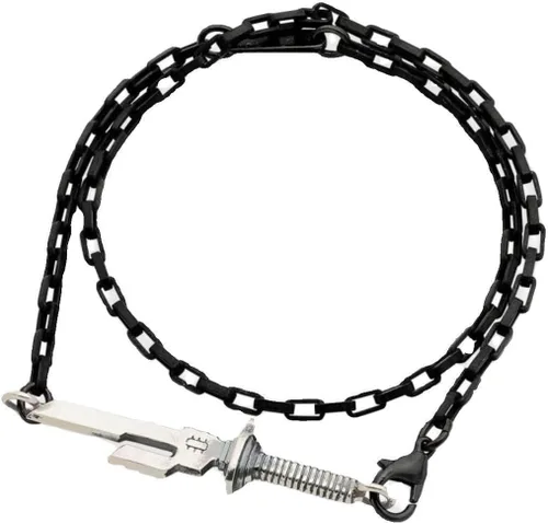 Vista 4 de Yannasa Toji Fushiguro Collar Anime Jujutsu Cosplay Kaisen Aleación Toji Pulsera Colgante para Hombres 2 Piezas, plateado