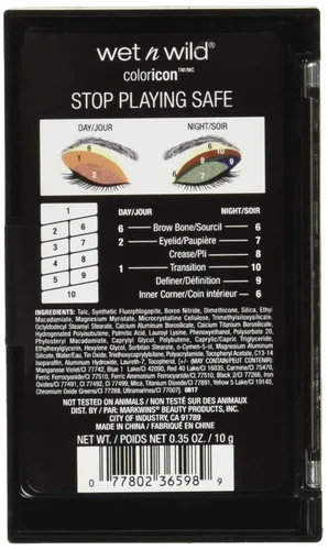 Vista 3 de wet n wild Color Icon Paleta de maquillaje de sombras de ojos de 10 colores, larga duración, brillante, metálico, brillante, mate, pigmento rico