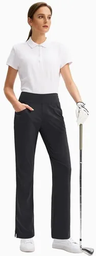 Vista 6 de SANTINY Women's Golf Pants with 3 Pockets Stretch High Waisted Pull on Pants for Women Travel Work Casual