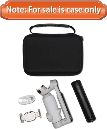 Vista 6 de LTGEM - Funda rígida de viaje compatible con DJI Osmo Mobile SE/Osmo Mobile 7P/7/Osmo Mobile 6, Insta360 Flow/Flow Pro/Flow 2 Pro plegable AI Phone
