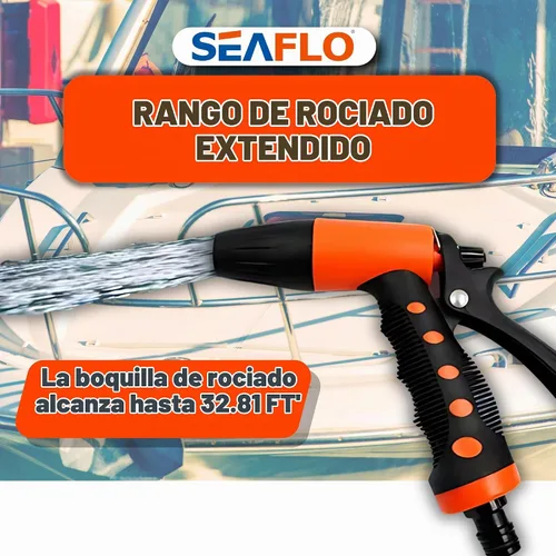 Vista 4 de SEAFLO Kit de bomba de lavado de cubierta de lavado serie 33 – 12 V CC, 3.0 GPM, 70 PSI, interruptor de presión resistente, para aplicaciones de RV