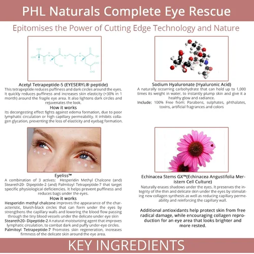 Vista 5 de Tratamiento de ojeras para debajo de los ojos, combate la hinchazón, las arrugas y las bolsas, gel natural iluminador de ojos para debajo