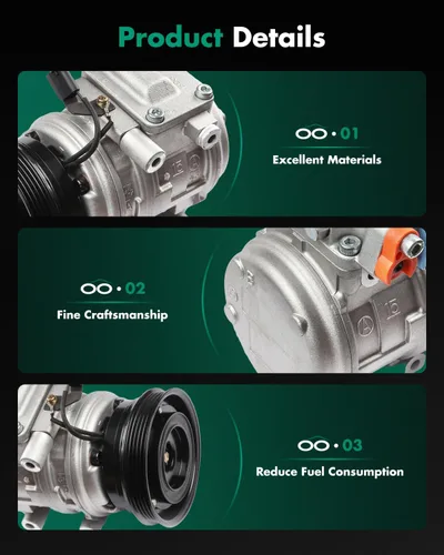 Vista 20 de SCITOO Compresor de CA para T-oyota Yaris 1.5L 2007 2008 2009 2010 2011 2012 2013 AC Compressor 639839 157318 158318 6512467