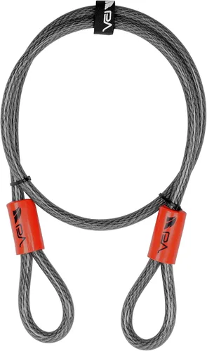 Vista 14 de BV Cable de seguridad resistente de 15 pies con bucles, cable de acero trenzado resistente a los cortes, versátil y resistente a la intemperie, Par