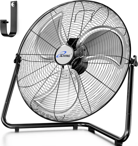 Vista 9 de iLiving Ventilador turbo de bajo ruido de 12 pulgadas 1139 CFM de 3 velocidades Circulador de aire portátil para tienda, oficina, invernadero, hogar