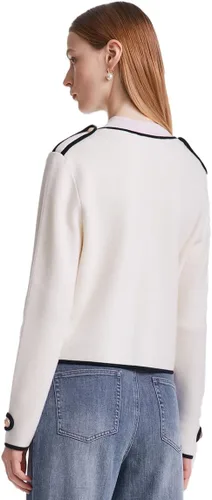 Vista 4 de Women's Short Cardigan Sweater Blazer, Crewneck Button Up Knit Sweaters