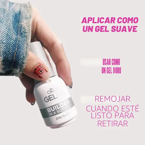 Vista 7 de Orly Builder In A Bottle - Gel de escultura para extensión rápida de uñas, reparación y fortalecimiento Gel constructor de larga duración