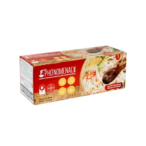 Vista 4 de Pho'nomenal Tazón de Fideos Instantáneos Pho Sin Gluten, Sopa de Carne Vietnamita Baja en Sodio, Sin MSG, Receta Familiar Auténtica, Sin OMG, Sin