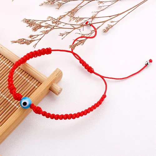 Vista 16 de SUMMER LOVE Handmade Jewelry Evil Eye Bracelets with Card,Black Red String Bracelets Kabbalah Protection Luck Amulet for Women Men Friends Pulseras
