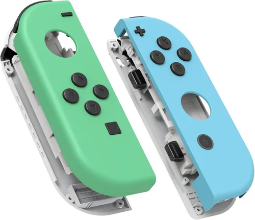 Vista 20 de eXtremeRate DIY Replacement Shell Buttons for Nintendo Switch & Switch OLED, Blue Soft Touch Custom Housing Case with Full Set Button for Joycon