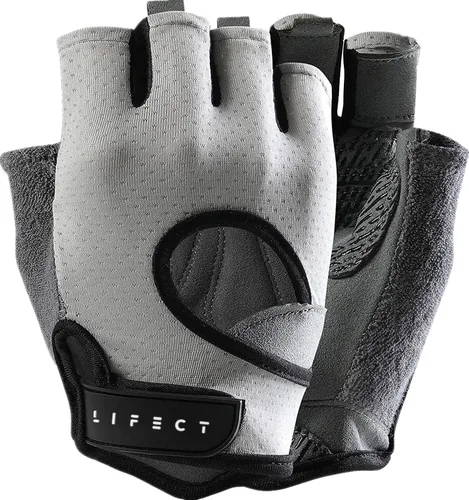 Vista 6 de LIFECT Freedom - Guantes de entrenamiento para levantamiento de pesas que cubre los nudillos, guantes cortos sin dedos con dorso curvo abierto
