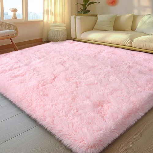 Vista 58 de Mugorn - Alfombras suaves y esponjosas de 2 x 3 pies para el hogar, alfombra pequeña con 4 mallas antideslizantes, color negro, 2 x 3 pies