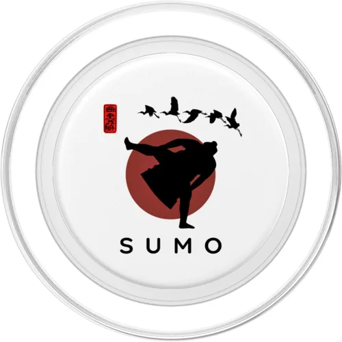 Vista 2 de Sumo - Fuente de caligrafía para principiantes, diseño clásico de sumo PopSockets MagSafe PopGrip para iPhone